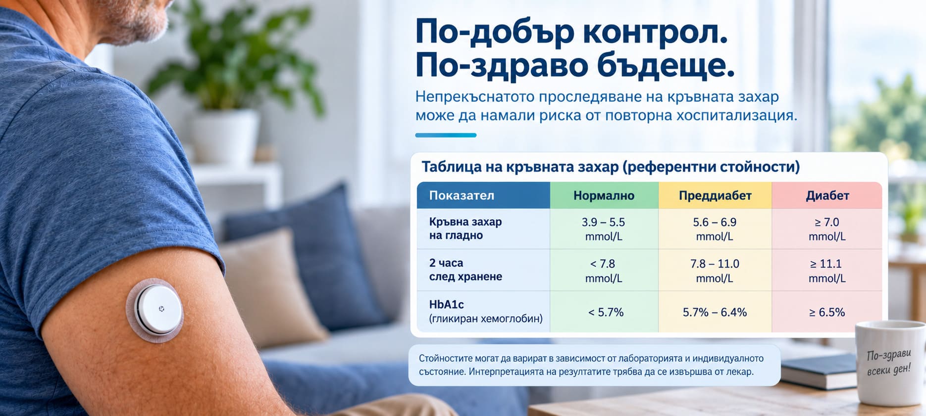 Непрекъснатото проследяване на кръвната захар може да намали риска от повторна хоспитализация